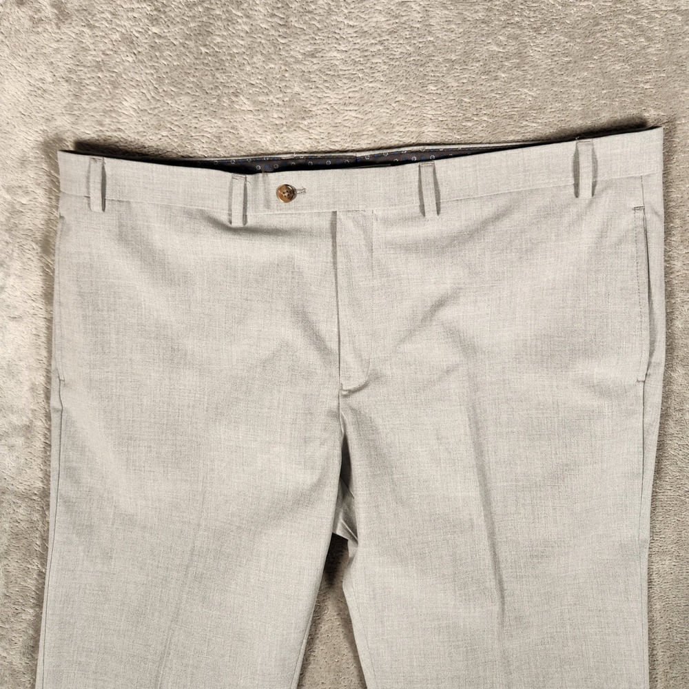 Lauren Ralph Lauren Dress Pants Mens 42x30 Gray Excellent Stretch Flat Front - Picture 5 of 13